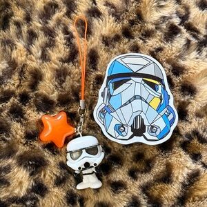 Stormtrooper Phone Charm or Keychain & Sticker